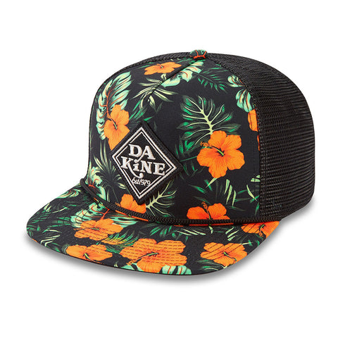 Dakine Classic Diamond Trucker Hat - Hibiscus Trop Black