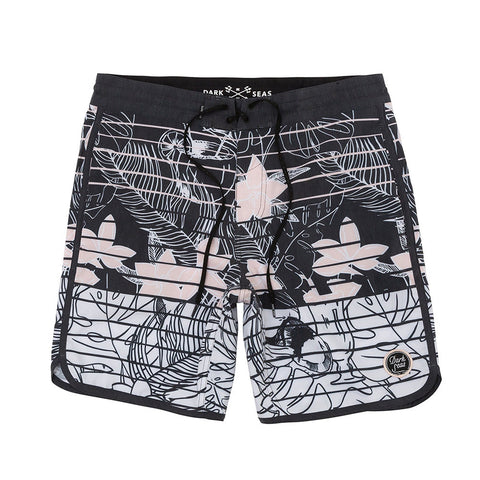 Dark Seas Brewster Boardshort - Black / White