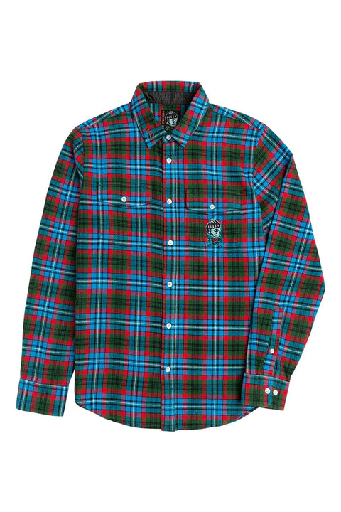 Dark Seas X Poler Flannel - Green / Blue