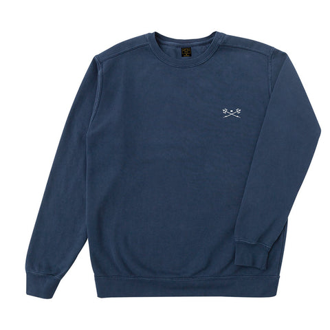 Dark Seas Go To Crew Pigment Crewneck - Denim