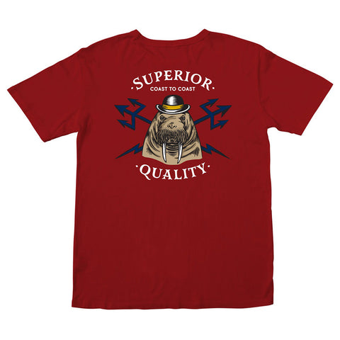 Dark Seas Newport Old Time Pocket Tee - Red
