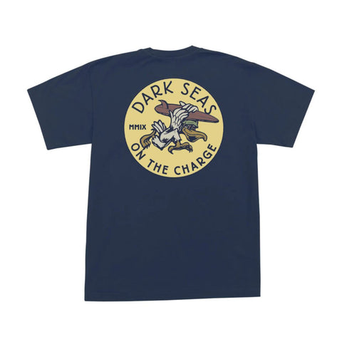 Dark Seas On The Charge Organic Cotton Tee - Navy