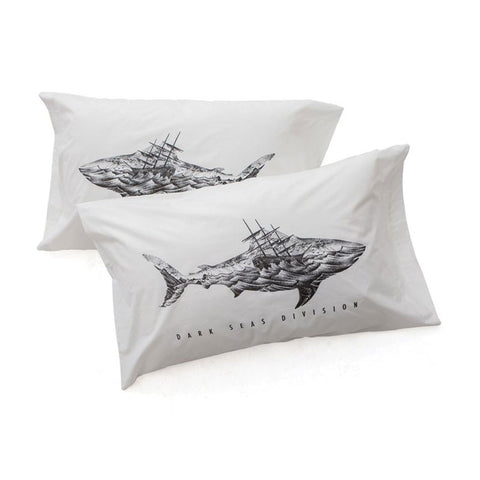Dark Seas Chronicle Pillow Case - White