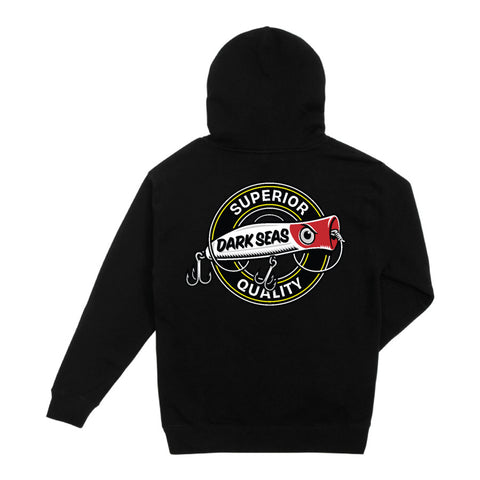 Dark Seas Popper Pullover Hoodie - Black
