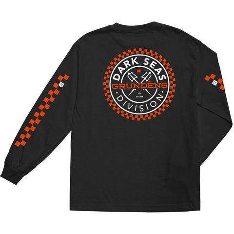 Dark Seas X Grundens Record Holder Stock L/S Tee - Black