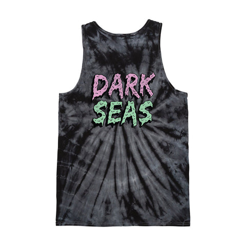 Dark Seas Sludge Tie Dye Tank - Spider Black