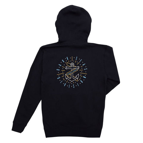 Dark Seas Sunburst Pullover Hood Sweatshirt - Navy