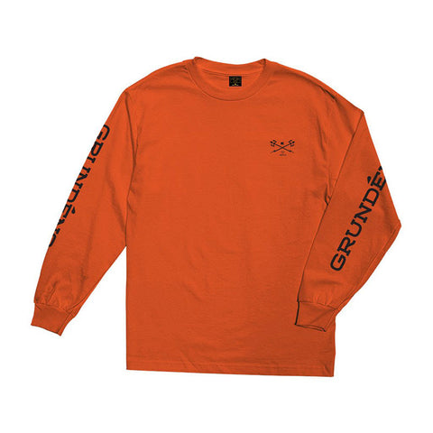 Dark Seas X Grundens Support Stock L/S Tee - Orange