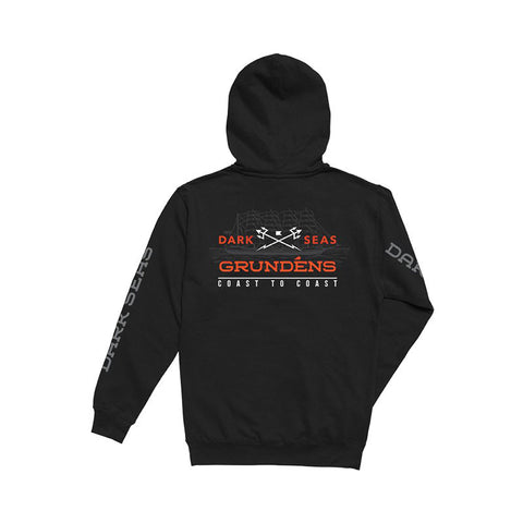 Dark Seas X Grundens Surface Waves Pullover Hoodie - Black