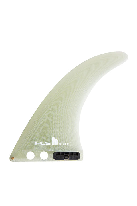 FCS II Clique 7" Longboard Fin - Clear