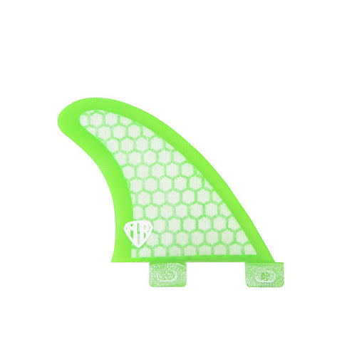 FCS MR-TFX PC Carbon Twin + Stabilizer Fin Set - Fluro