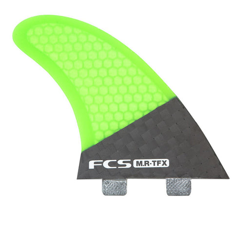FCS MR-TFX PC Carbon Twin + Stabilizer Fin Set - Fluro