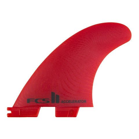 FCS II Accelerator Neo Glass Medium Tri Fin Set - Red