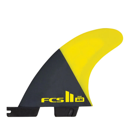 FCS II AM PC Large Tri Quad Fin Set - Yellow