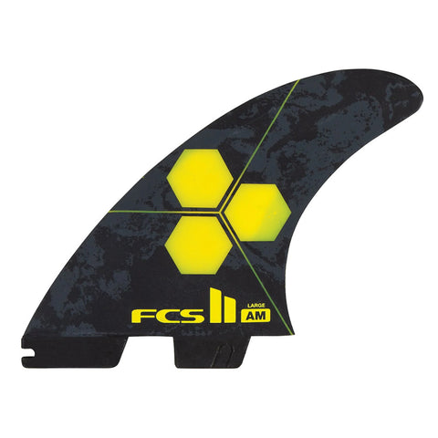 FCS II AM PC Large Tri Quad Fin Set - Yellow