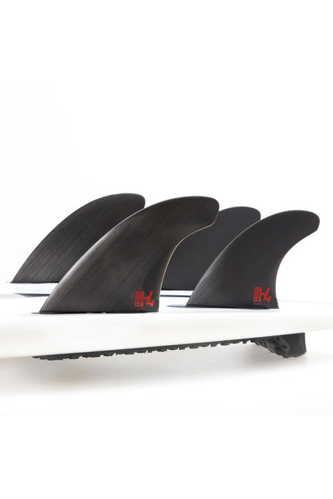 FCS II H4 Medium Quad Rear Fin Set - Smoke