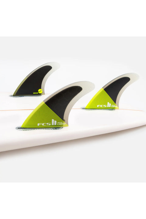 FCS II Carver PC Large Tri Fin Set - Acid / Black