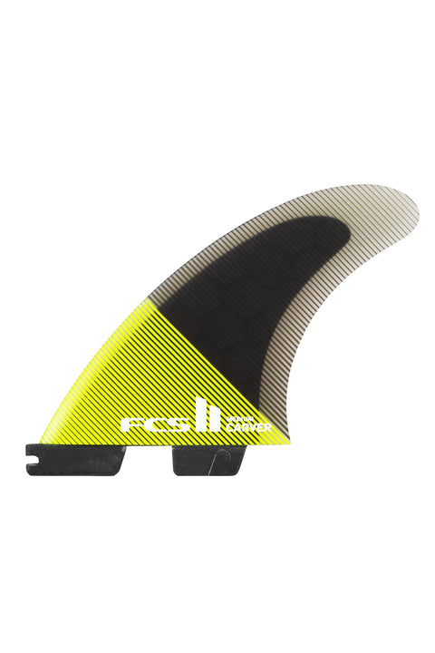 FCS II Carver PC Large Tri Fin Set - Acid / Black