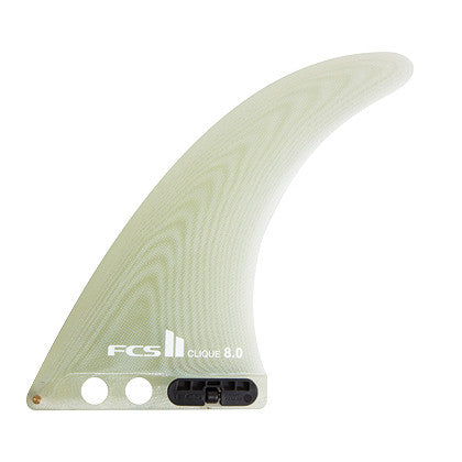 FCS II Clique 9" Longboard Fin - Clear
