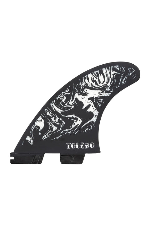 FCS II FT PC Medium Tri Fin Set - Black / White