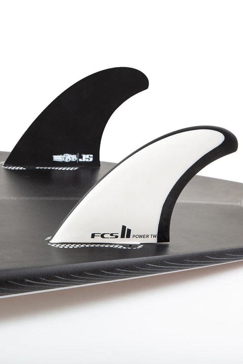 FCS II JS Power Twin Fins - Black / White