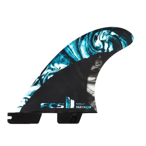FCS II MB PC Carbon Medium Tri / Quad Fin Set - Blue