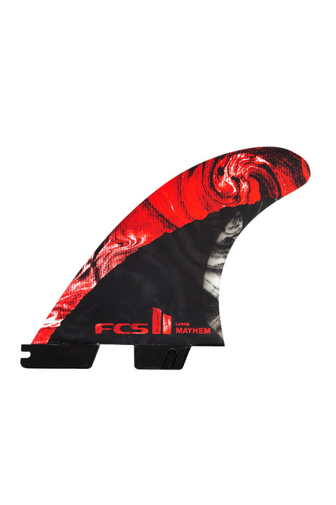 FCS II MB PC Carbon Large Tri-Quad Fin Set - Red