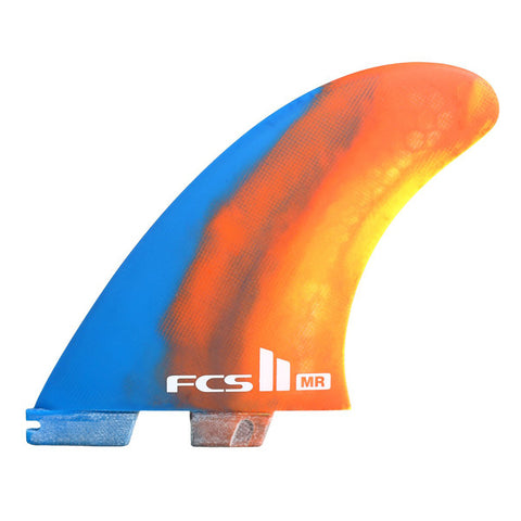 FCS II MR PC XLarge Twin + Stabilizer Fin Set - Multi Color Swirl