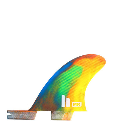 FCS II MR PC XLarge Twin + Stabilizer Fin Set - Multi Color Swirl