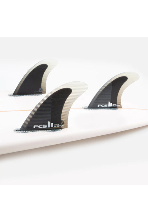 FCS II Reactor PC Large Tri Fin Set- Charcoal / Black