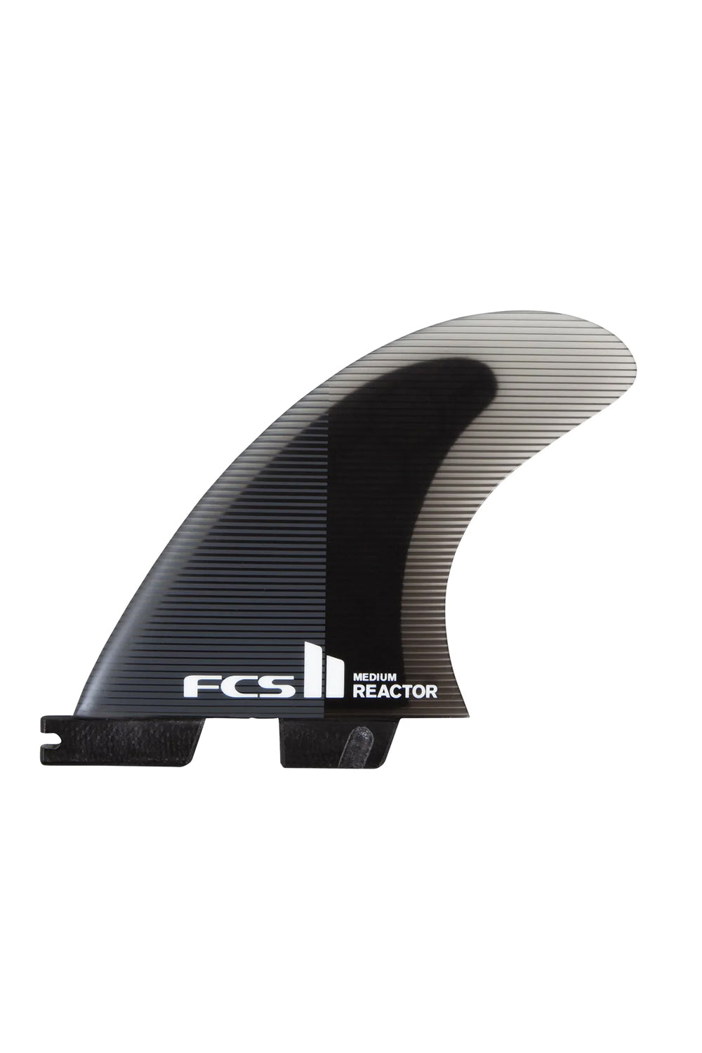 FCS II Reactor PC Large Tri Fin Set- Charcoal / Black