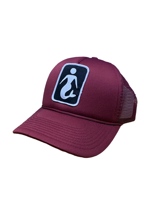 Finmade Mermaid Snapback Hat - Burgundy