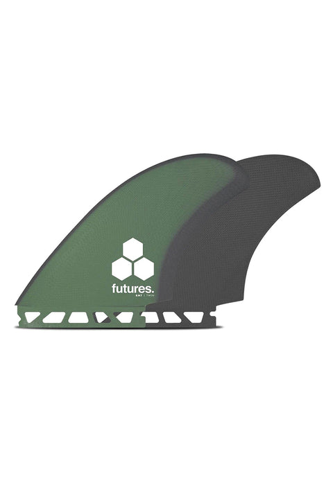 Futures Fins Britt Merrick Keel Glass Twin Fin Set - Green / Gray