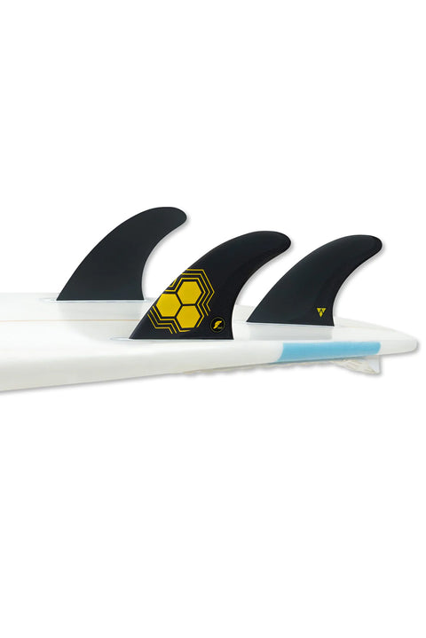 Futures Fins AM2 Alpha Thruster Fin - Carbon / Yellow