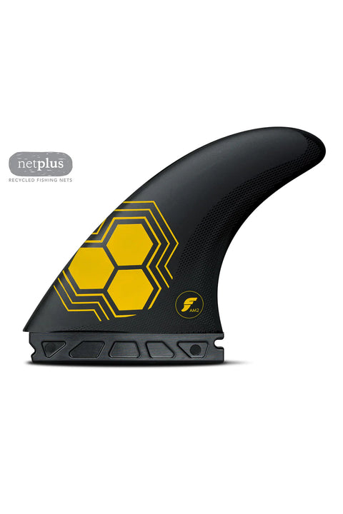 Futures Fins AM2 Alpha Thruster Fin - Carbon / Yellow