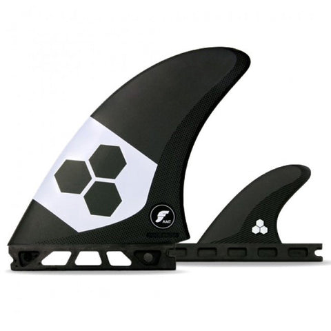 Futures Fins AMT Alpha Series Twin + 1 Fin Set - Carbon/White