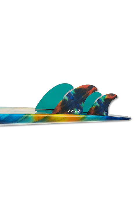 Futures Fins Mayhem Evil Quad Fin Set - Rainbow - On Board