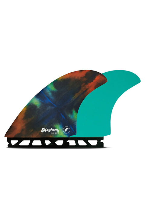 Futures Fins Mayhem Evil Quad Fin Set - Rainbow