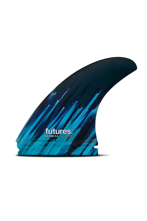 Futures Fins Mayhem Vapor Core Thruster Fin - Carbon / Blue