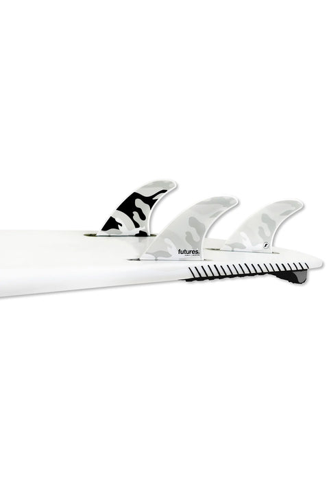 Futures Fins Jordy Signature Thruster Set - White / Black Camo