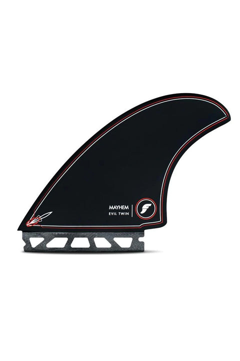 Futures Fins Mayhem Evi Twin + 1 Fin Set - Black