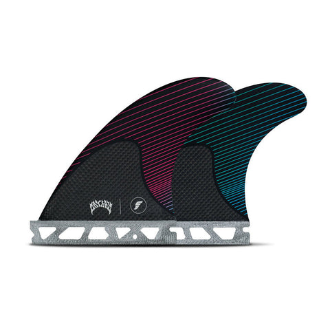 Futures Fins Mayhem Small Thruster Fin - Pink / Teal