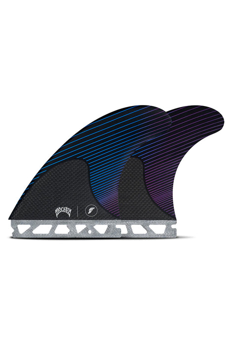 Futures Fins Mayhem Large Thruster Fin Set - Blue / Violet
