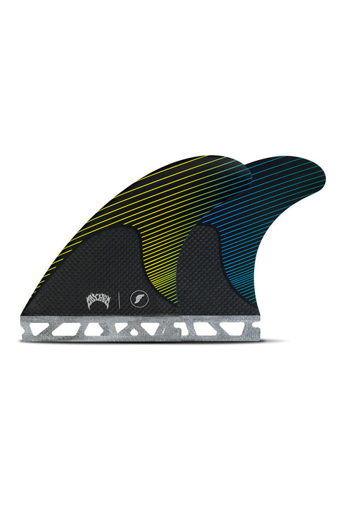 Futures Fins Mayhem Medium Thruster Fin Set - Yellow / Blue