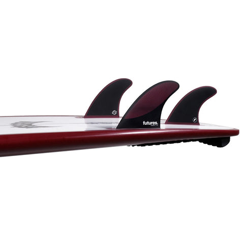 Futures Fins Legacy P6 HC Thruster Fin - Burgundy