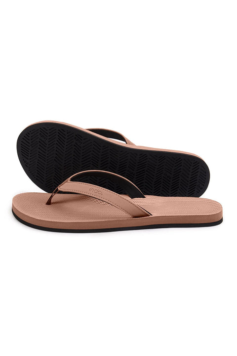 Indosole Women's ESSNTLS Flip Flops - Rust-Side and sole