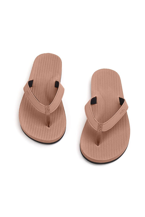 Indosole Women's ESSNTLS Flip Flops - Rust-Top view