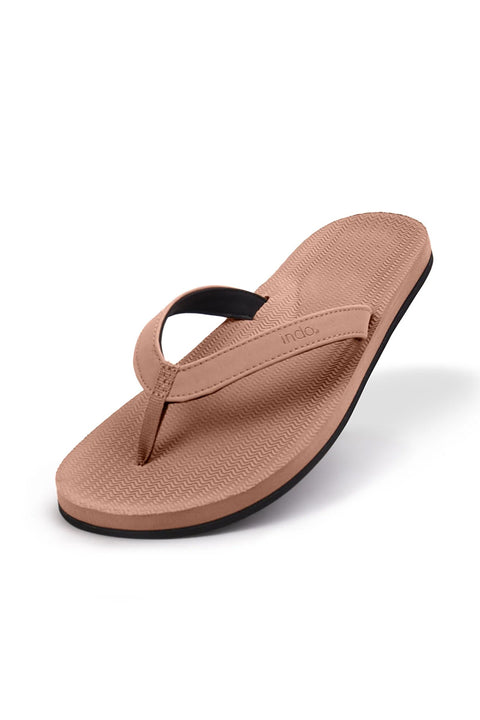 Indosole Women's ESSNTLS Flip Flops - Rust-Top