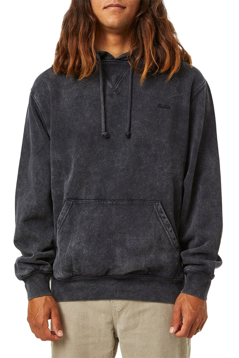 Katin Embroidered Hoodie - Black Wash Mineral