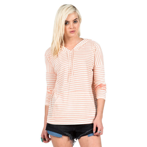 Volcom Lived In Stripe Hoodie - Burnt Sienna